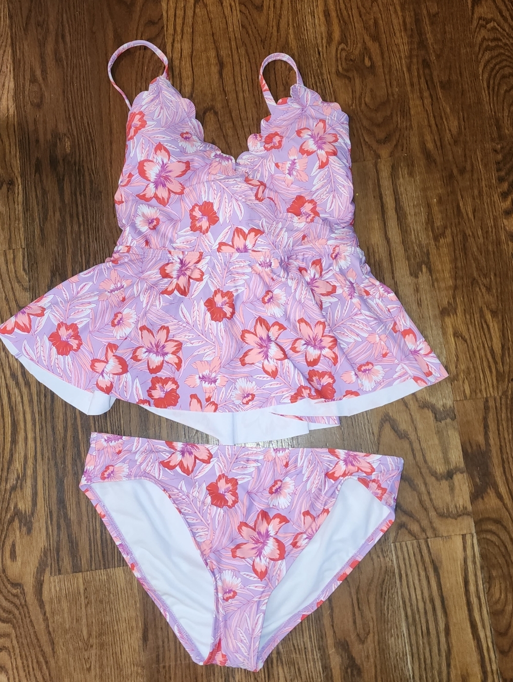 Draper James Size Medium Floral Two-Piece Tankini Swimsuit NWOT